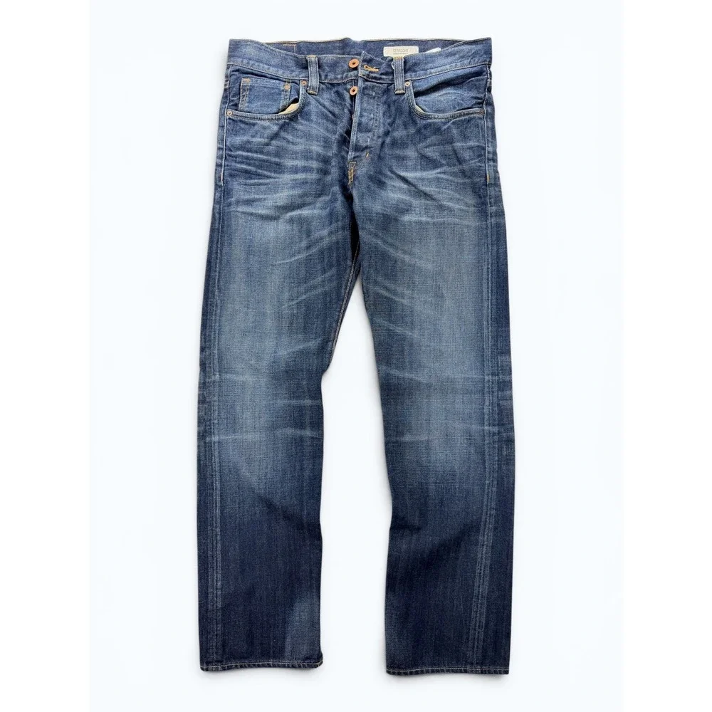 &Denim Men's Straight Leg Jeans 32x32 Button Fly Regular Waist